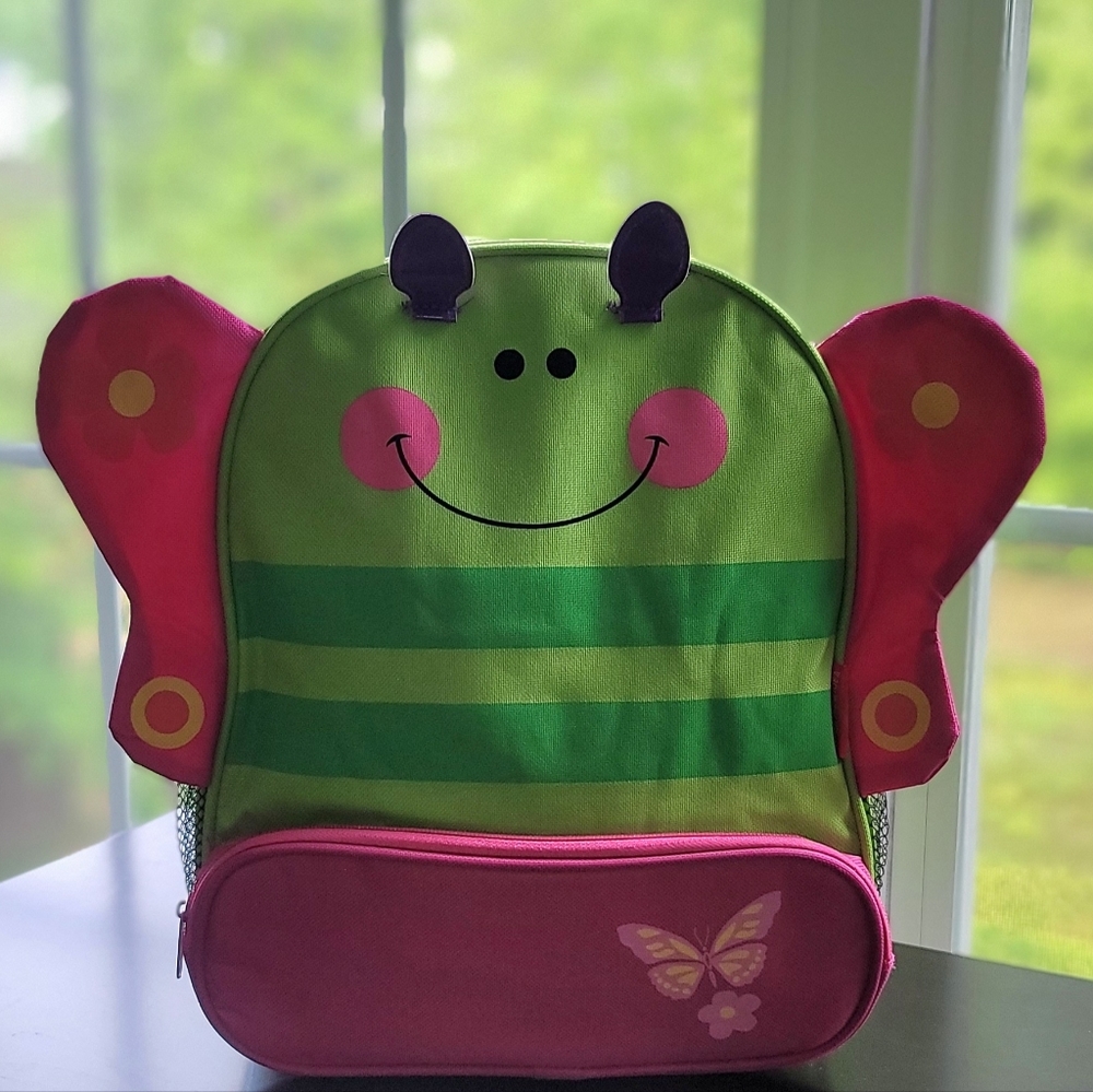 Girls Butterfly  Backpack Color pink and green